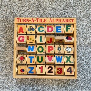 Vintage Turn A Tile Wood Board